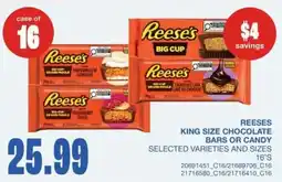 Wholesale Club Reese's king size chocolate bars or candy offer