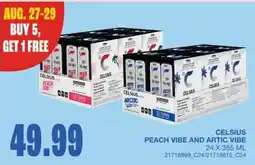 Wholesale Club Celsius peach vibe and arctic vibe offer