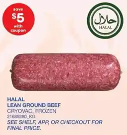 Wholesale Club Halal lean ground beef offer