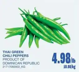 Wholesale Club Thai green chili peppers offer