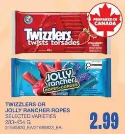 Wholesale Club Twizzlers or jolly rancher ropes offer