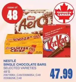 Wholesale Club Nestle single chocolate bars selected varieties offer