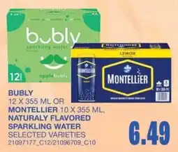 Wholesale Club Bubly naturally flavored sparkling water offer