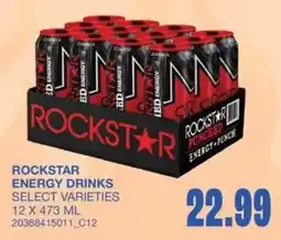 Wholesale Club Rockstar energy drinks select varieties offer