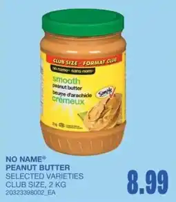Wholesale Club No Name peanut butter offer