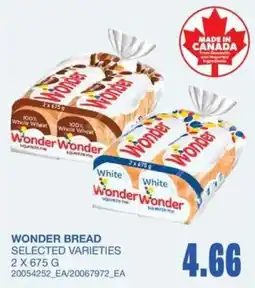 Wholesale Club Wonder bread selected varieties offer
