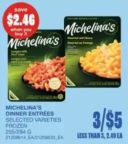 Wholesale Club Michelina's dinner entrées offer