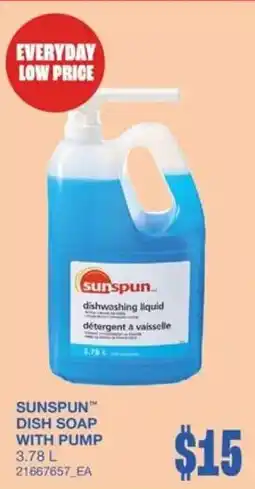 Wholesale Club Sunspun dish soap with pump offer