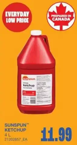 Wholesale Club Sunspun ketchup offer