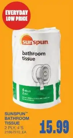 Wholesale Club Sunspun bathroom tissue offer