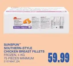 Wholesale Club Sunspun southern-style chicken breast fillets offer