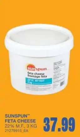 Wholesale Club Sunspun feta cheese offer