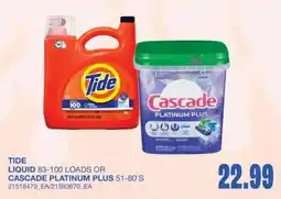 Wholesale Club Tide liquid or Cascade platinum plus offer