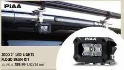 Canadian Tire Piaa 2000 2" led lights flood beam kit offer
