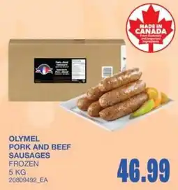 Wholesale Club Olymel pork and beef sausages offer