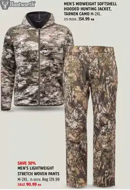 Canadian Tire Huntworth men's lightweight stretch woven pants offer