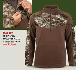 Canadian Tire 1/4 zip camo pullover offer