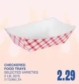 Wholesale Club Checkered food trays offer