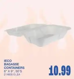 Wholesale Club Ieco bagasse containers offer