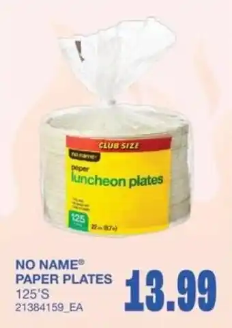 Wholesale Club No Name paper luncheon plates offer