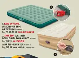 Canadian Tire Coleman air beds offer