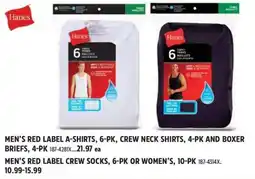 Canadian Tire Hanes men's red label a-shirts offer