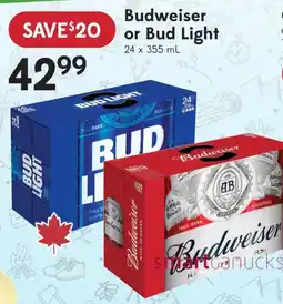 Sobeys Liquor Budweiser or Bud Light offer