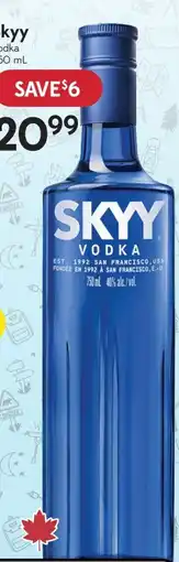 Sobeys Liquor Skyy vodka offer