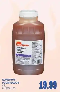 Wholesale Club Sunspun plum sauce offer