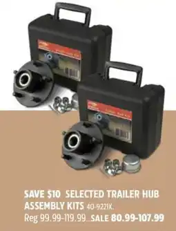 Canadian Tire Selected trailer hub assembly kits offer