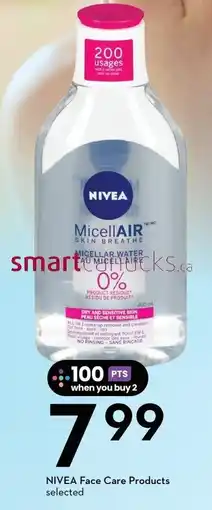 Sobeys Nivea micellair skin breathe offer