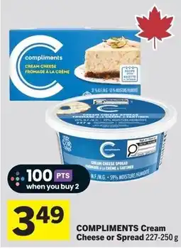 IGA Compliments Cream Cheese or Spread offer