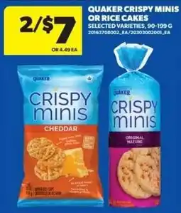 Dominion Quaker crispy mins or rice cakes offer