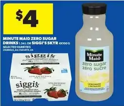 Dominion Minute Maid zero sugar drinks offer