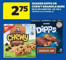 Dominion Quaker dipp's or chewy granola bars offer
