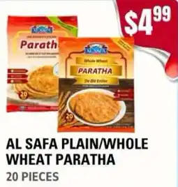 Atiya's Fresh Farm Al Safa plain/whole wheat paratha offer