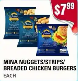 Atiya's Fresh Farm Mina nuggets/strips/breaded chicken burgers offer
