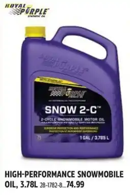 Canadian Tire Royal Purple high-performance snowmobile oil offer
