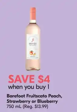 Sobeys Liquor Barefoot Fruitscato Peach, Strawberry or Blueberry offer