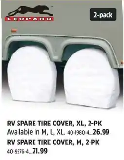 Canadian Tire Leopard rv spare tire cover xl 2-pk offer