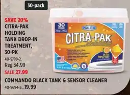 Canadian Tire Walex citra-pak holding tank drop-in treatment offer