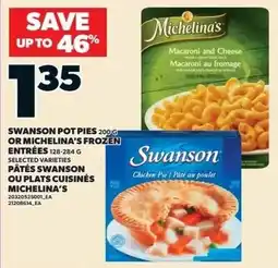 Independent Grocer Swanson pot pies or michelina's frozen entrées offer