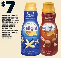 Independent Grocer International delight coffee creamer offer
