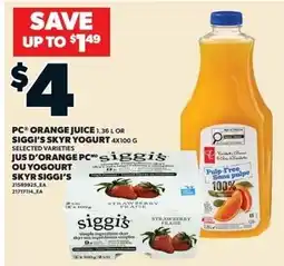 Independent Grocer pc orange juice siggi's skyr yogurt offer