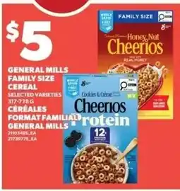 Independent Grocer General Mills family size cereal selected varieties offer