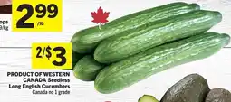 IGA Seedless Long English Cucumbers offer