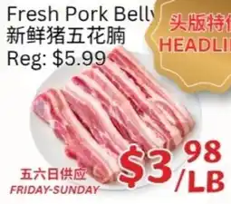 Ranch Fresh Supermarket Fresh Pork Belly offer