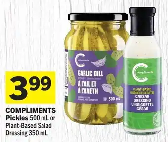 IGA Compliments Pickles or Plant-Based Salad Dressing offer