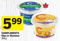 IGA Compliments Dips or Hummus offer