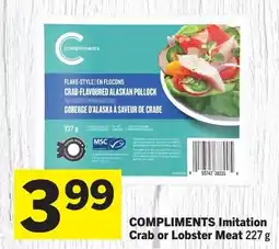 IGA Compliments Imitation Crab or Lobster Meat offer